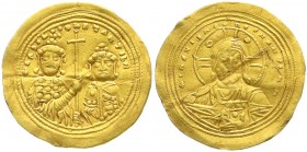 Kaiserreich
Basil II. und Constantin VIII., 976-1025
Histamenon 976/1025 Constantinopel. 4,39 g.
sehr schön, Knickspur
Erworben bei Artemide Aste