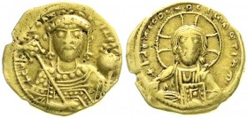 Kaiserreich
Constantin IX. Monomachus, 1042-1055
Tetarteron 1042/1055, Constantinopel. 4,02 g.
sehr schön, selten
Ex. Artemide eLive Auktion 7, Nr...