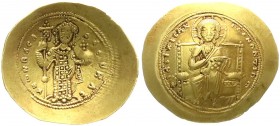 Kaiserreich
Constantin X., 1059-1067
Histamenon Nomisma 1059/1067. Kaiser steht v.v. mit Labarum und Kreuzglobus/Christus thront v.v. 4,41 g.
vorzü...