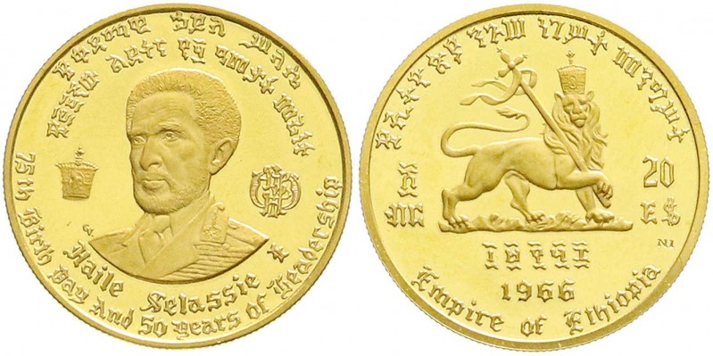 Äthiopien
Haile Selassie I., 1930-1936 und 1941-1974
20 Birr (Dollars) 1966 50...