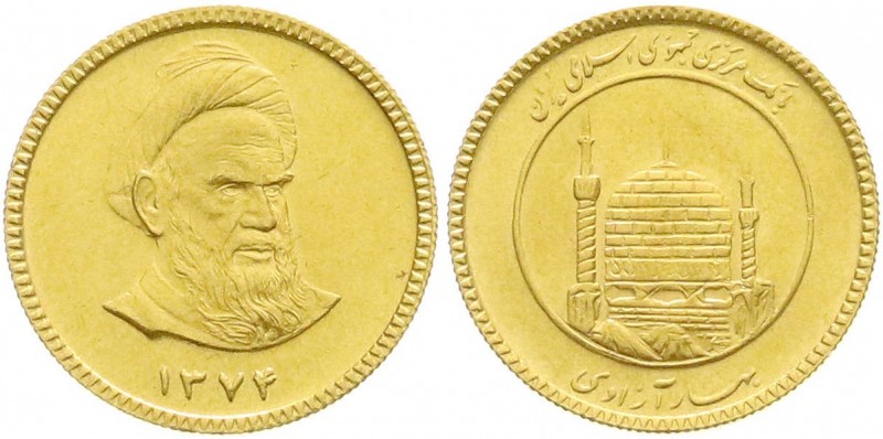 Iran
Islamische Republik, seit 1979
Azadi SH 1374 (1995). 8,14 g. 900/1000.
p...