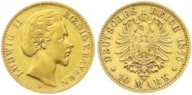 Bayern
Ludwig II., 1864-1886
10 Mark 1875 D. sehr schön