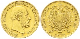Mecklenburg/-Schwerin
Friedrich Franz II., 1842-1883
20 Mark 1872 A. gutes sehr schön, leicht berieben