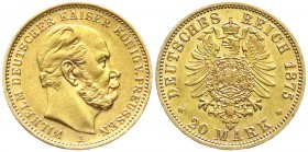 Preußen
Wilhelm I., 1861-1888
20 Mark 1875 A. vorzüglich/Stempelglanz
