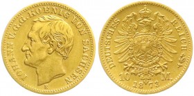 Sachsen
Johann, 1854-1873
10 Mark 1873 E. sehr schön/vorzüglich