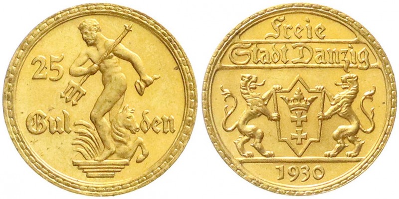 Danzig
Freie Stadt, 1920-1939
25 Gulden 1930. fast Stempelglanz