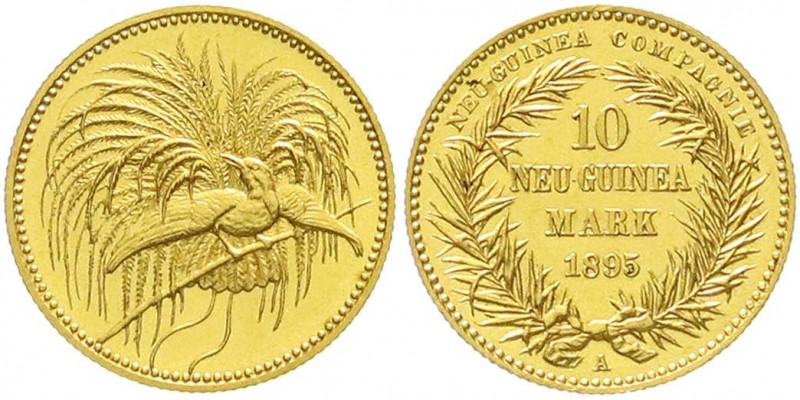 Neuguinea
Neu-Guinea Compagnie
10 Neu-Guinea Mark 1895 A, Berlin.
Polierte Pl...
