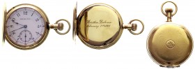 Taschenuhren
Damen-Savonette Gelbgold 750, Hersteller TIFFANY & Co., Widmungsgravur von 1905. 35 mm; 45,37 g. Alle drei Deckel Gold.
technisch und o...