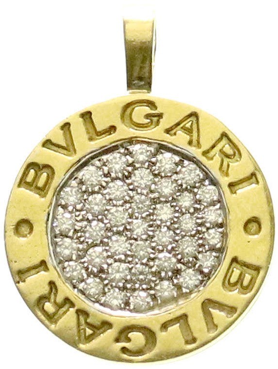 Colliers und Halsketten
Anhänger Gelbgold/Weißgold 750 BVLGARI mit 37 kleinen B...