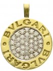 Colliers und Halsketten
Anhänger Gelbgold/Weißgold 750 BVLGARI mit 37 kleinen Brillanten. 22 mm; 8,78 g