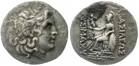 Thrakia
Könige von Thrakien
Lysimachos, 323 bis 281 v. Chr
Tetradrachme, posthum 90/80 v. Chr., Byzantion. fast sehr schön, etwas Hornsilber-Belag...