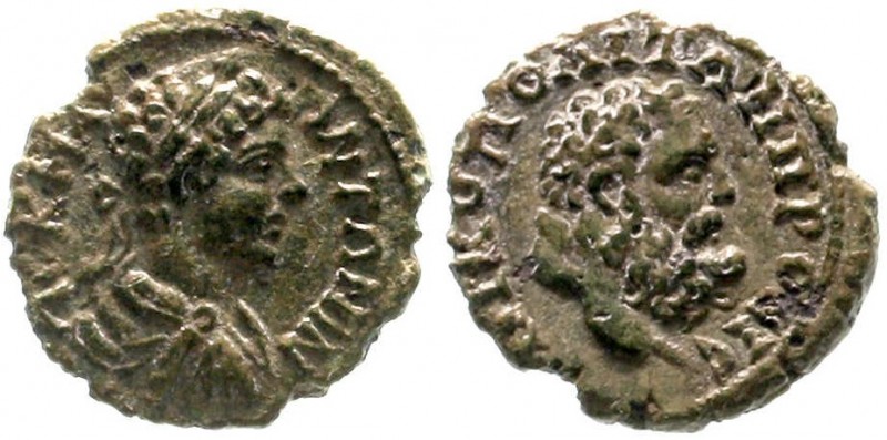 Moesia Inferior
Nikopolis
Caracalla, 198-217
Kleinbronze, 16 mm. Drap. Brustb...