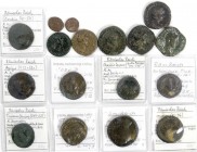 Römer
Kaiserzeit
Sammlung von 17 Bronzemünzen der Kaiser und Kaiserinnen des 1. bis 3. Jh. Vom Quadrans bis zum Sesterz. Agrippa, Caligula, Claudius...