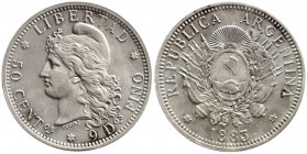 Argentinien
Republik, seit 1881
50 Centavos 1883. sehr schön/vorzüglich