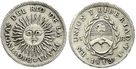 Argentinien-Rio de la Plata
Provinz, 1813-1835
Real 1813 PTS J, Potosi. gutes vorzüglich, selten