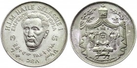 Äthiopien
Haile`Selassie` I., 1930-1936 und 1941-1974
Crown 1967. Silber.
vorzüglich aus Polierte Platte