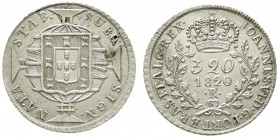 Brasilien
Johannes VI., 1818-1822
320 Reis 1820. vorzüglich/, selten in dieser Erhaltung
