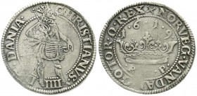 Dänemark
Christian IV., 1588-1648
Krone 1619, Helsingör.
sehr schön, leichte justiert