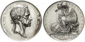 Dänemark
Frederik VI., 1808-1839
Silbermedaille 1839 v. Christensen, a.s. Tod. Bel. Kopf r./Trauergestalt mit Urne. 44,4 mm; 44,55 g.
vorzüglich, b...