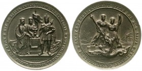 Dänemark
Christian VIII., 1839-1848
Eisenmedaille 1848 von Lorenz, a.d. Unabhängigkeit Schleswig-Holsteins von Dänemark. Slesviga und Dania töten Dr...