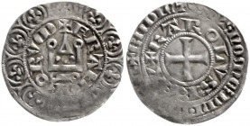 Frankreich
Karl IV., 1322-1328
Maille blanche o.J.(1323). sehr schön, Prägeschwäche