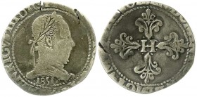 Frankreich
Heinrich III., 1574-1589
Teston 1851 (!), irrig für 1581. 10,43 g.
schön/sehr schön, beschnitten und Schrötlingsrisse