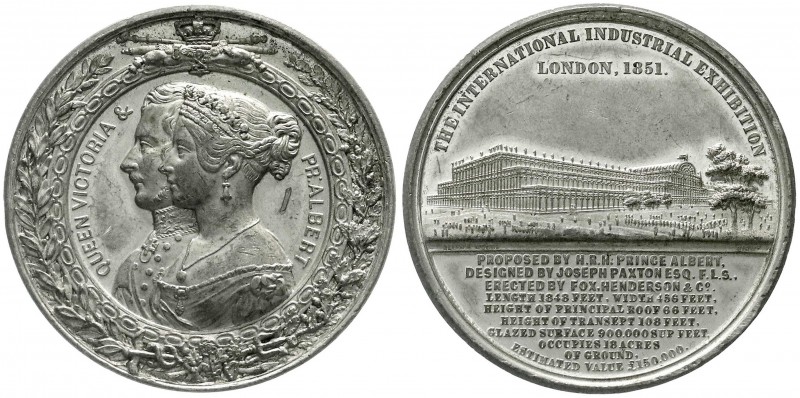 Großbritannien
Victoria, 1837-1901
Zinnmedaille 1851 a.d. internationale Indus...