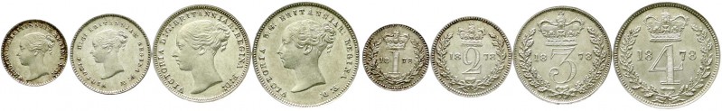 Großbritannien
Victoria, 1837-1901
Maundyset: 1, 2, 3, 4 Pence 1878. BU