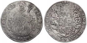 Italien-Desana (in Piemont), Grafschaft
Antonio Maria Tizzone, 1598-1641
Zwitter-Tallero 1597 (geprägt um 1618/1630). Imitation der Wappenseite der ...