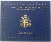 Italien-Kirchenstaat
Johannes Paul II., 1978-2005
Offizieller Kursmünzensatz 2002 1 Cent bis 2 Euro. Im Originalblister (blau).
Stempelglanz