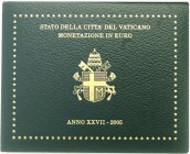 Italien-Kirchenstaat
Johannes Paul II., 1978-2005
Offizieller Kursmünzensatz 2005 1 Cent bis 2 Euro. Im Originalblister (grün), Ecken leicht bestoss...