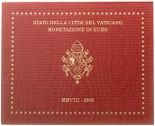 Italien-Kirchenstaat
Benedikt XVI., 2005-2013
Offizieller Kursmünzensatz 2008 1 Cent bis 2 Euro. Im Originalblister (rot).
Stempelglanz