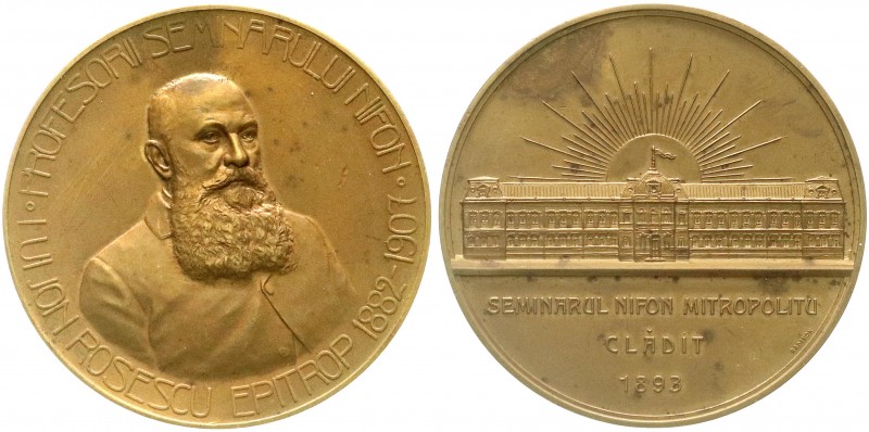 Rumänien
Carl I., 1866-1914
Bronzemedaille 1907 von Radivon. 25j. Dienstjubilä...