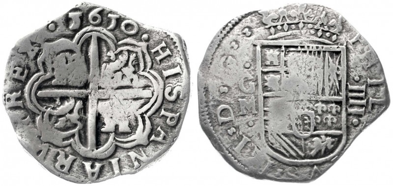 Spanien, Philipp III., 1598-1621

4 Reales Schiffsgeld 1610 GM, Granada. 12,42...