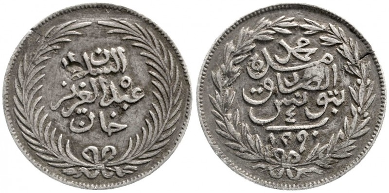 Tunesien
Abdul Hamid II. mit Muhammad al Sadiq Bey, 1876-1882 (AH 1293-1299)
G...