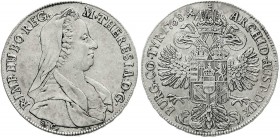Haus Habsburg
Maria Theresia, 1740-1780
1/2 Konventionstaler 1768 SC, Günzburg.
vorzüglich