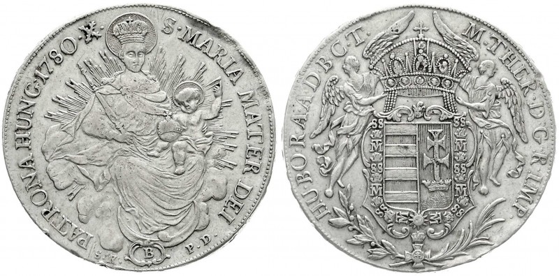 Haus Habsburg
Maria Theresia, 1740-1780
Madonnentaler 1780 B SK-PD. Kremnitz. ...