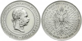 Haus Habsburg
Franz Joseph I., 1848-1916
Silbermedaille 1891 von Tautenhayn. Allgemeine Landes-Jubiläumsausstellung in Prag. 40 mm, 34,90 g.
sehr s...