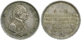 Bayern
Maximilian IV. (I.) Joseph, 1799-1806-1825
Silbermedaille 1806, in der Größe eines französischen 2-Francs-Stücks, von P. J. Tiolier, auf den ...