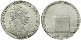 Bayern
Maximilian IV. (I.) Joseph, 1799-1806-1825
Konventionstaler 1818. Charta Magna Bavariae.
vorzüglich/Stempelglanz