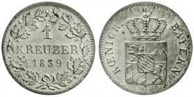 Bayern
Ludwig I., 1825-1848
Kreuzer 1839. fast Stempelglanz