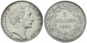 Bayern
Maximilian II. Joseph, 1848-1864
Gulden 1861. fast vorzüglich
