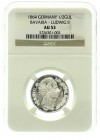 Bayern
Ludwig II., 1864-1886
1/2 Gulden 1864. Im NGC-Blister mit Grading AU 53.
vorzüglich, Patina, selten