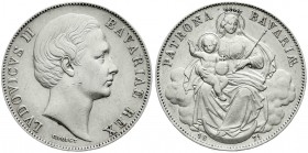 Bayern
Ludwig II., 1864-1886
Madonnentaler 1871. sehr schön/vorzüglich, kl. Kratzer