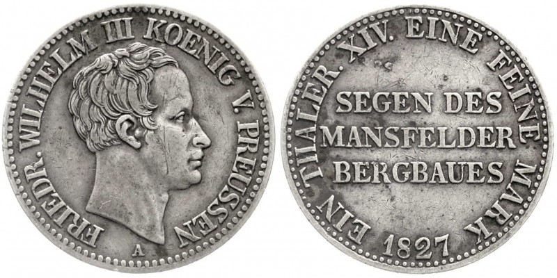 Brandenburg-Preußen
Friedrich Wilhelm III., 1797-1840
Ausbeutetaler 1827 A. se...