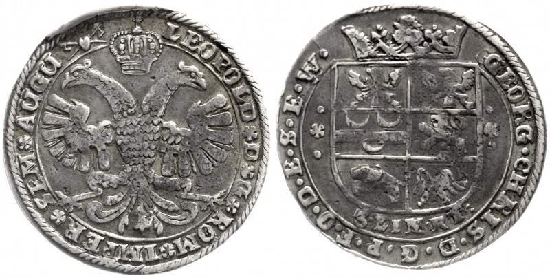 Ostfriesland
Georg Christian, 1660-1665
1/3 Reichstaler o.J. Esens.
sehr schö...