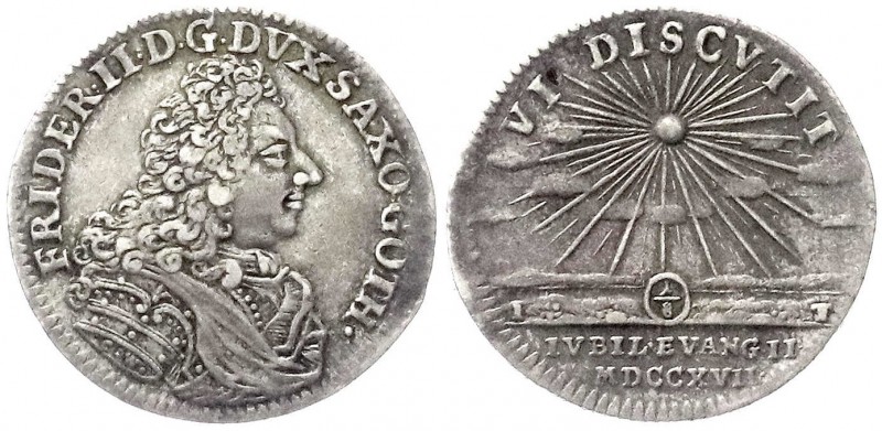 Sachsen-Gotha-Altenburg
Friedrich II., 1691-1732
1/8 Taler 1717 auf das Reform...