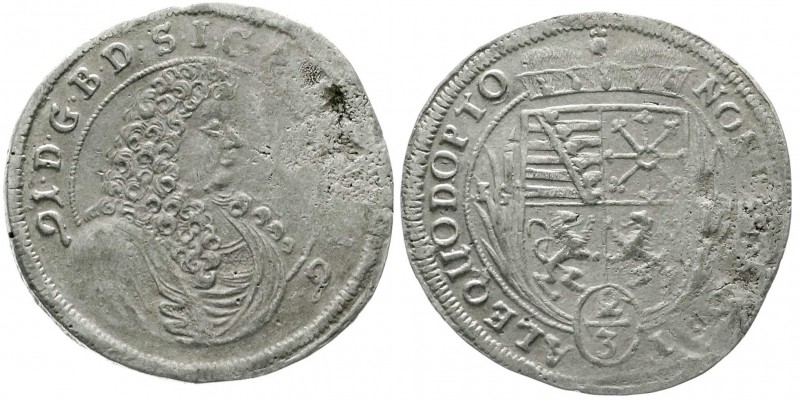 Sachsen-Meiningen
Bernhard, 1680-1706
Gulden 1691. Interpunktions- und Zeichnu...