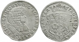Sachsen- Neu-Weimar
Johann Ernst, 1662-1683
2/3 Taler (Gulden) 1677. sehr schön/vorzüglich