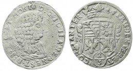 Sachsen- Neu-Weimar
Johann Ernst, 1662-1683
2/3 Taler (Gulden) 1677. Geprägt mit korr. Stempeln.
sehr schön/vorzüglich